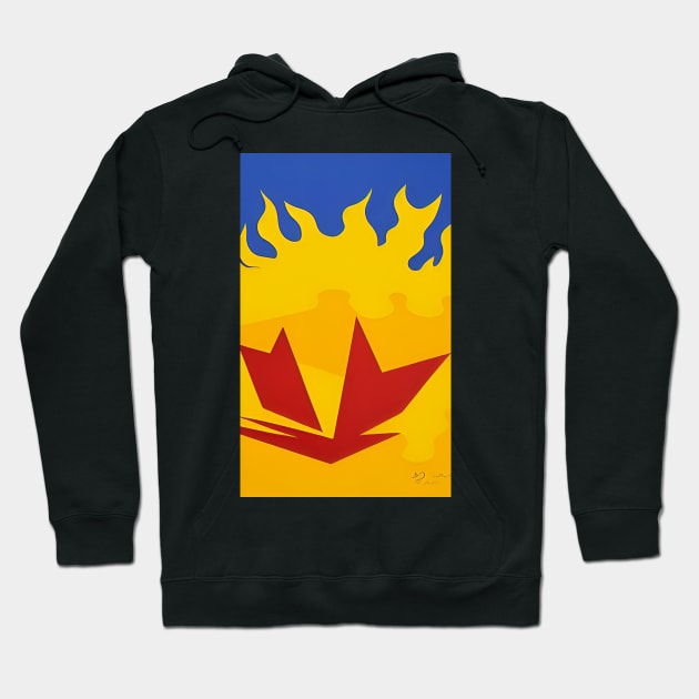 Abstract fire on back Hoodie by Nascent Kings